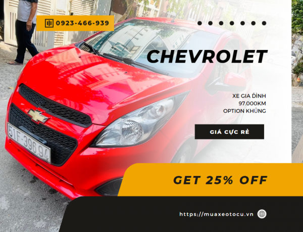 Bán Chevrolet Spark 2016 giá rẻ - chiếc xe nhỏ gọn, tiện dụng cho mọi gia đình